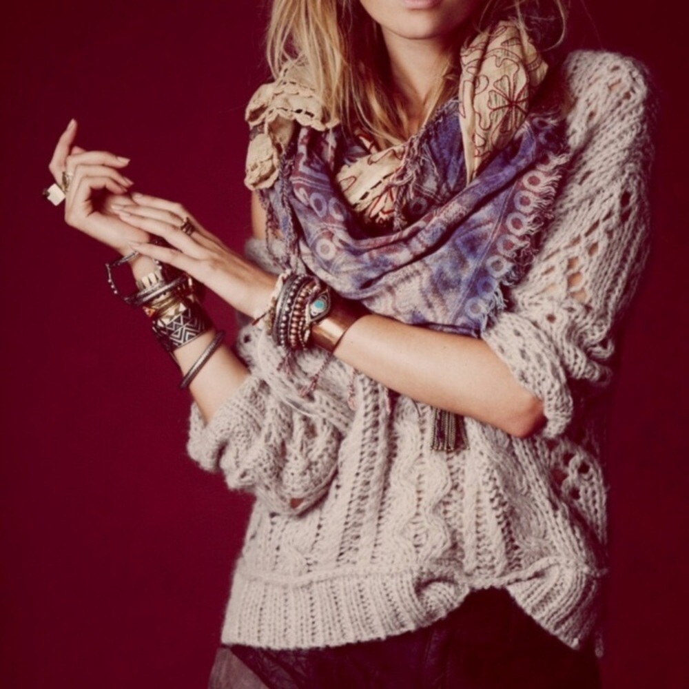 Free People Fluff Sweater in Oatmeal